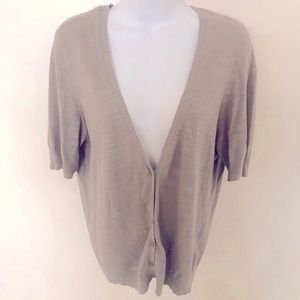 Caslon Gray Short Sleeve Cardigan